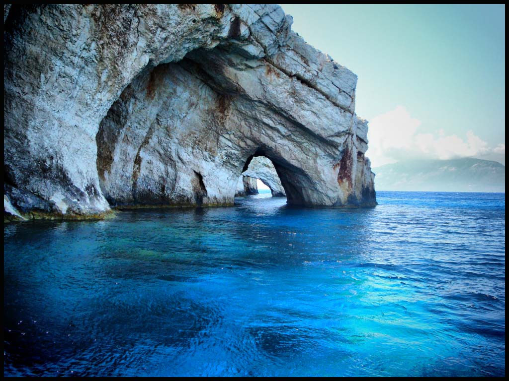 gruta azul, isla de zante